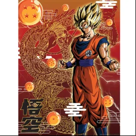 DBZ Dragon Ball Super Golden Poster Super Saiyan Son Goku 