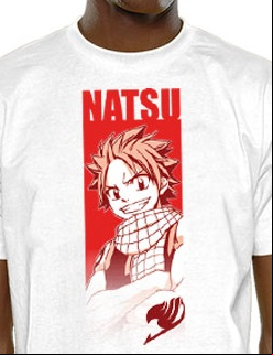 Manga - Manhwa - Fairy Tail - T-shirt Natsu Blanc - Nekowear